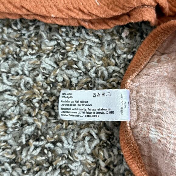 Modern Moments By Gerber Smocked Dress & Bloomer Set 3-6M Rust Orange Outfit - Picture 6 of 6